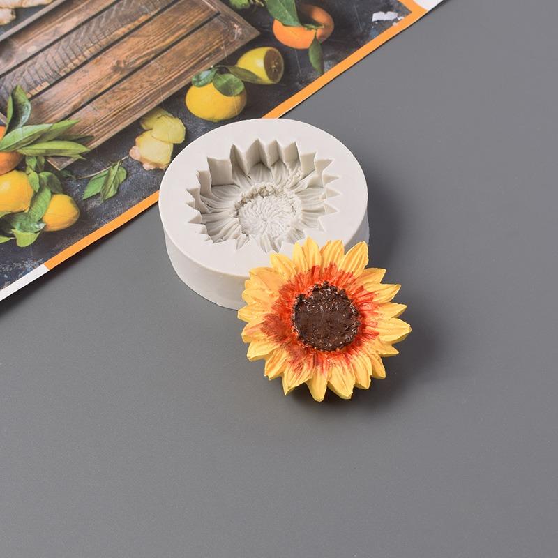 3D Sonnenblumen Kerzenform Silikon Seife Gips Aromatherapie DIY Backwerkzeuge Gips Heimdeko Ton Harz Kunsthandwerk Bouquet