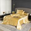 High Quality Bedding Set Skin Friendly Satin Quilt Cover Single Double Full Queen Solid Color Duvet Cover