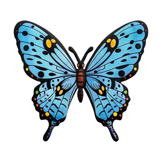 Metal Butterfly Wall Decor Colorful Butterflies Wall Art Sculpture 3D Iron Butterfly Hanging Decoration for Outdoor Indoor Fence Patio Yard Tree