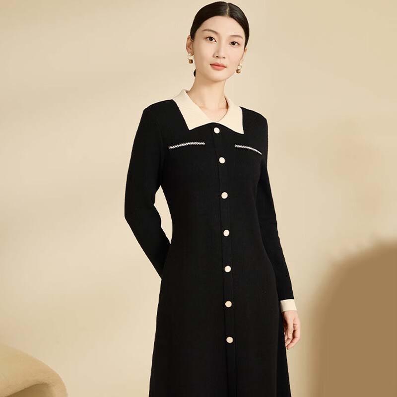 JESSIE Women s Long Sleeve Knit Dress S