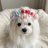 25Pcs Elastic Band Pet Hair Bow Pearl Decor Dog Hair Flower Cute Look Dog Bow Tie  Pet Styling