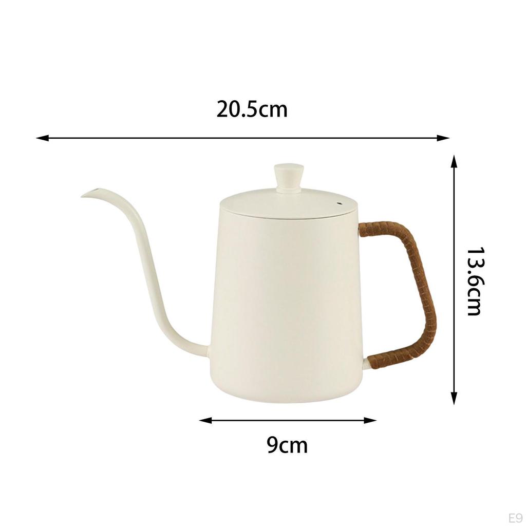 Coffee Pot Pour Over Drip Tea Kettle Scratch Resistant Anti Scald Handle Gooseneck