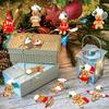 12pcs Gingerbread Man Ornaments for Christmas Tree, Assorted Plastic Gingerbread Figurines Ornaments, Christmas Tree Hanging Decorations, 3 Inch Tall