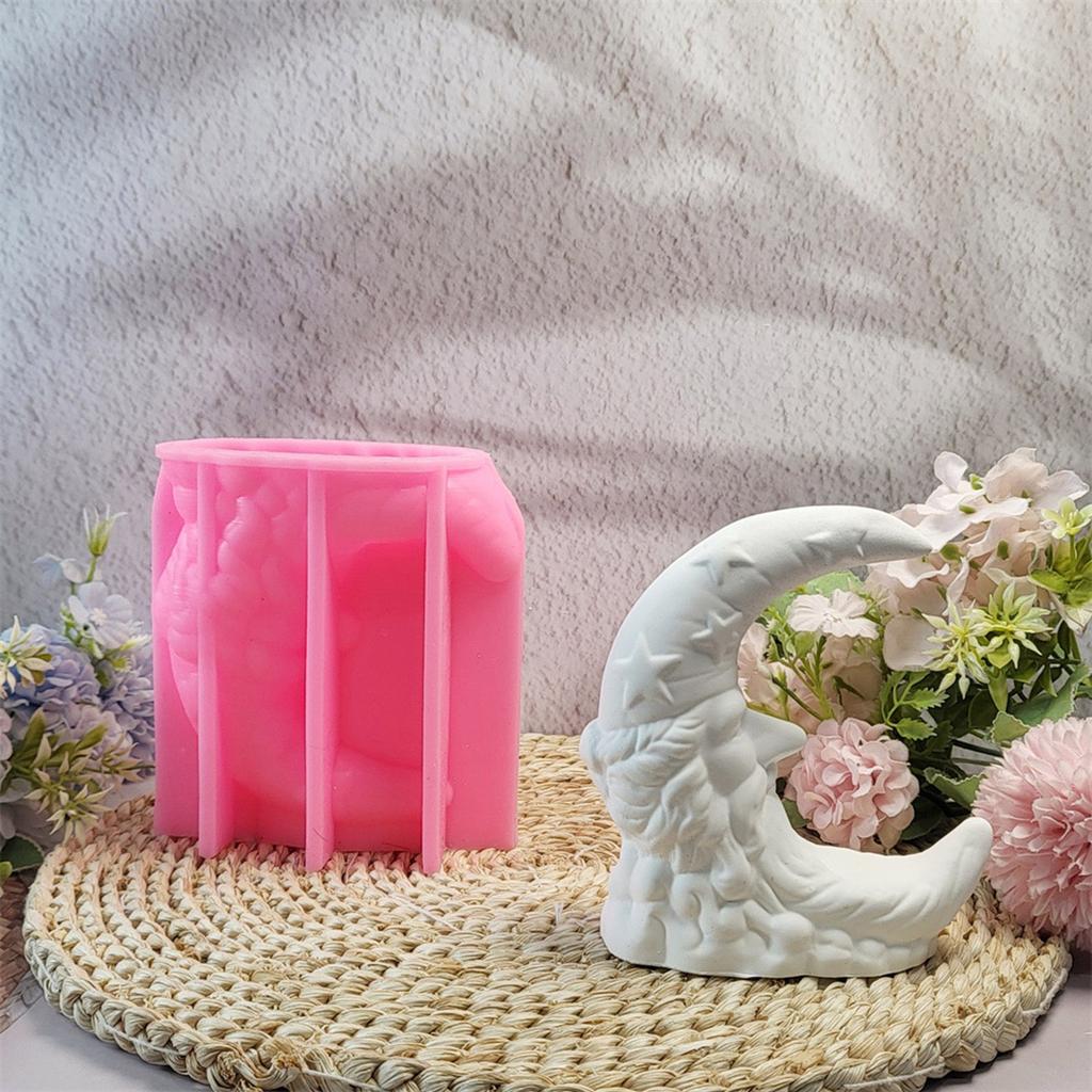 Silicone Figurine Figurine Mould Lovely Craft Mould for Baking and Candle Making High Temperature Resistant Easy to Cleaning