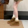 Retro short boots 2025 new soled velvet cotton shoes autumn and winter new warm snow boots