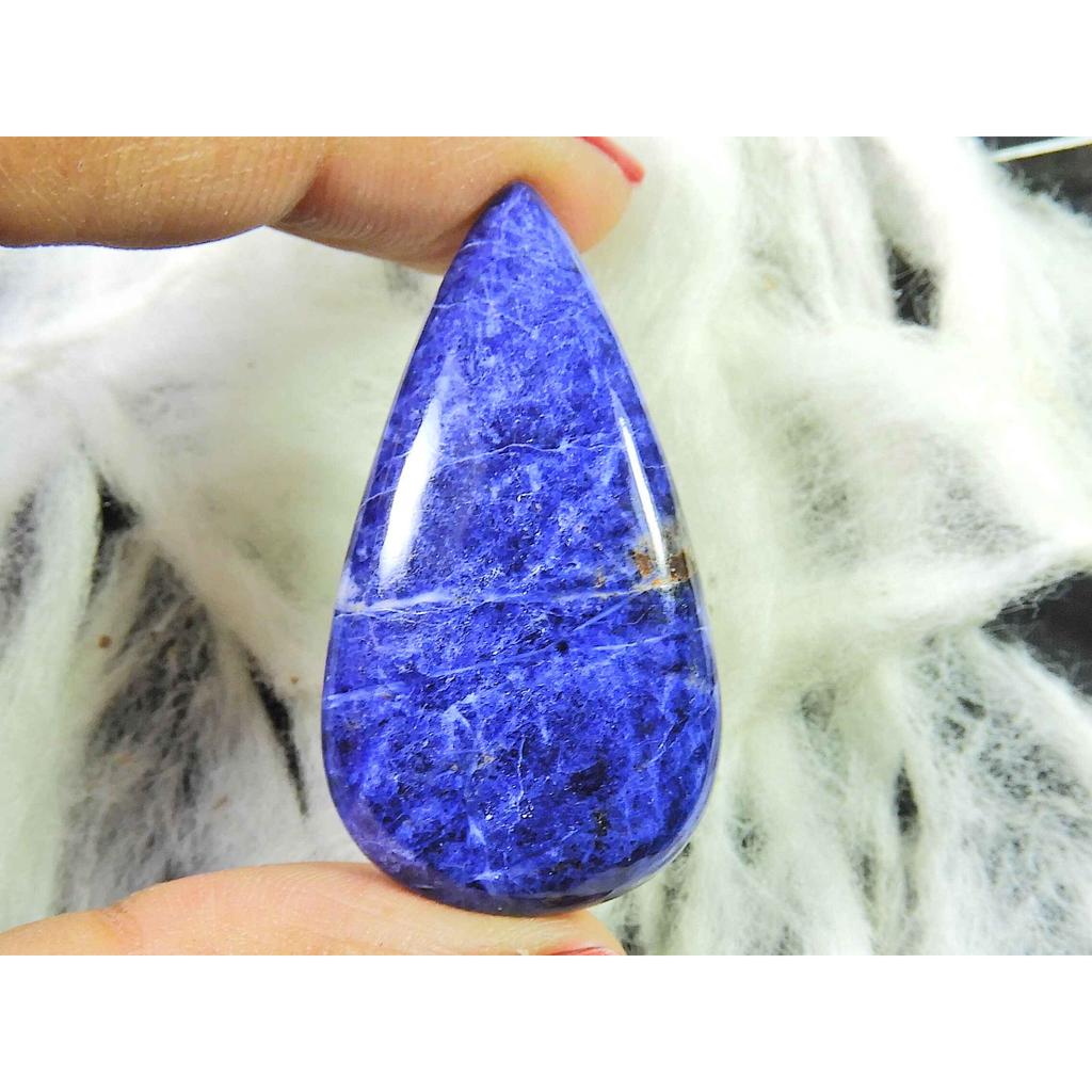 36Cts. Natural Sodalite Pear Crystal Mineral Cabochoh Loose Gemstone 21X39MM SK-2867