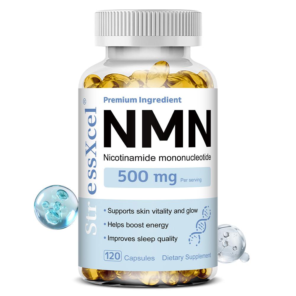 Nicotinamid-Mononukleotid 500 mg Nahrungsergänzungsmittel, 120 Weichkapseln pro Flasche