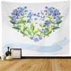 Love Tapestry Floral Love Romantic Shape Heart Tapestry Valentines Day Flowers Wall Hanging Decor for Bedroom Living Room Dorm