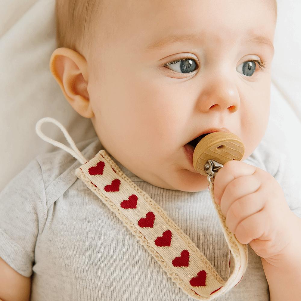 Wooden Baby Pacifier Chain Guard Design Teether Pendant New Dummy Nipple Holder  Baby Use