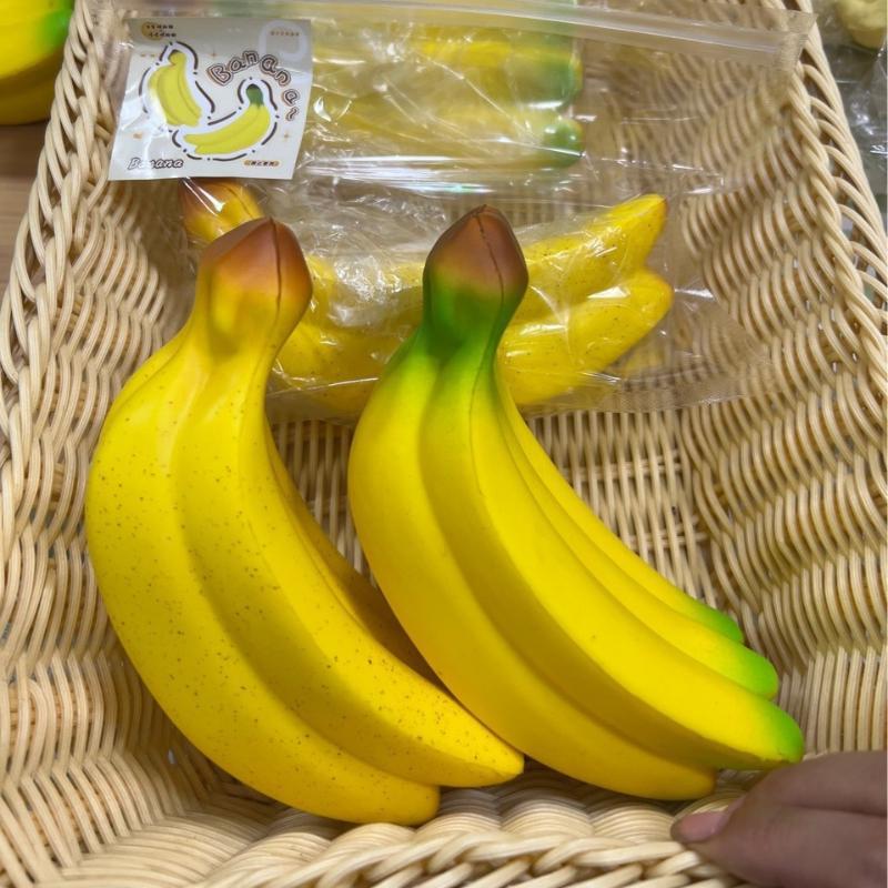 Realistic Banana Squeezable Fidget Toy Soft Slow Rebound Stress Relief Toy for School Student Travel Pressure Relief