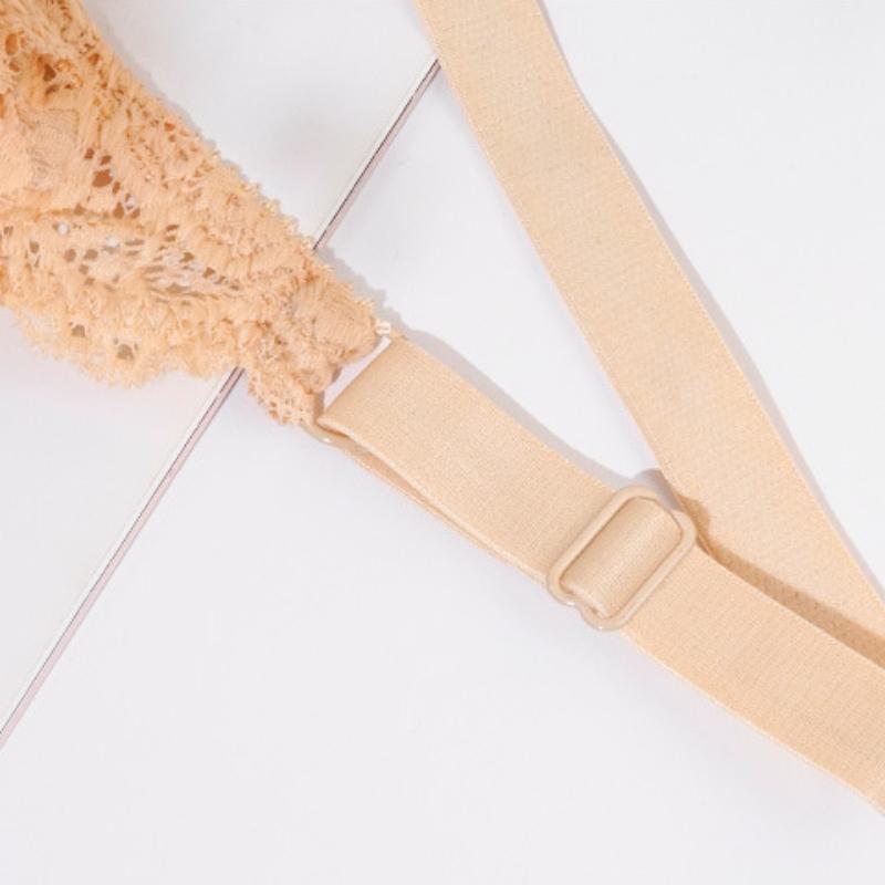 Ultra Thin Push-Up Bra for Women 36-46 Plus Size Underwire Lace Bralette Big Cup Solid Color