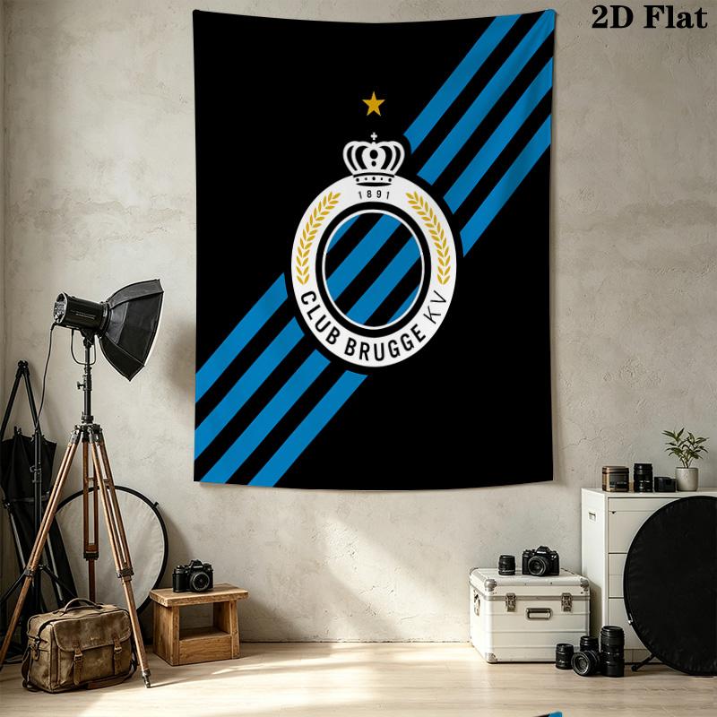 Club Brugge Kv Wall Tapestry Aesthetic Wall Hanging Printed Fabric Blanket Decorative Tapestries For Bedroom Living Room Home Decor