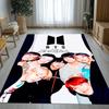 Modny B-BTS Gwiazda Kpopu Dywanik Nieślizgający do Salonu Miękki Dywan do Sypialni Pokoju Dziecięcego Kanapy, Dekoracja Domu Wycieraczka Prezent