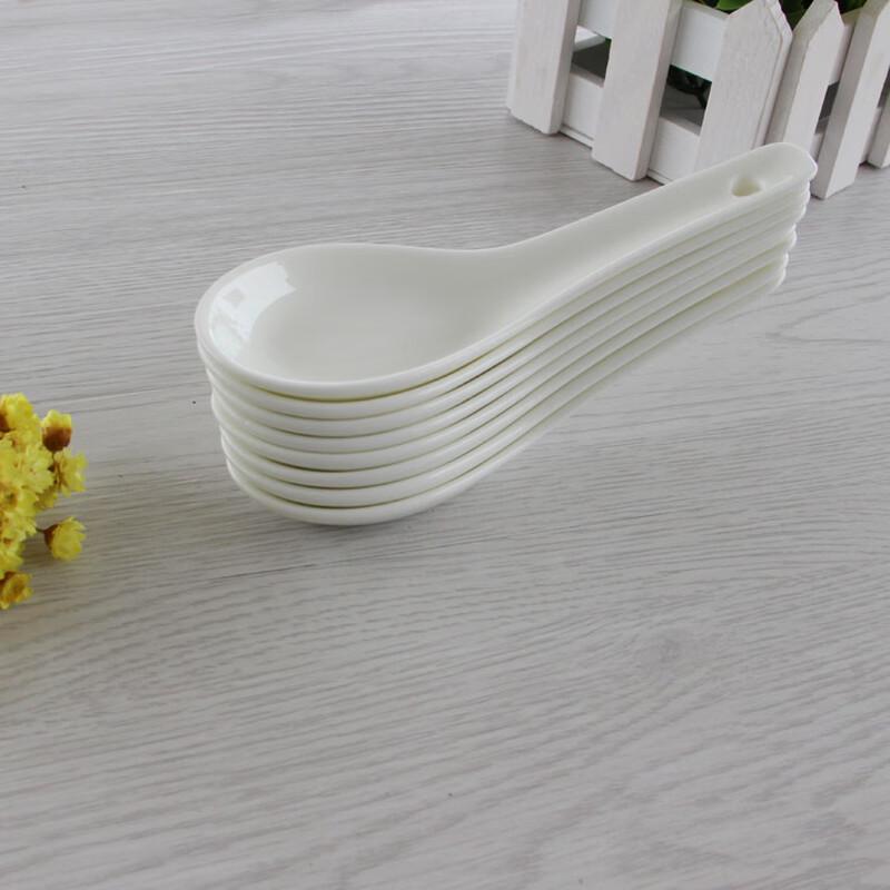 Ruhan Pure White Magnesium Porcelain Flat Spoons