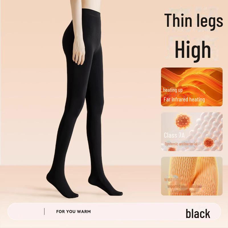 

Женские черные тонкие носки с эффектом компрессии: Колготки телесного цвета с толстой подошвой и бархатом, закрывающие голые ноги, на весну, осень и зиму. 600D чёрный