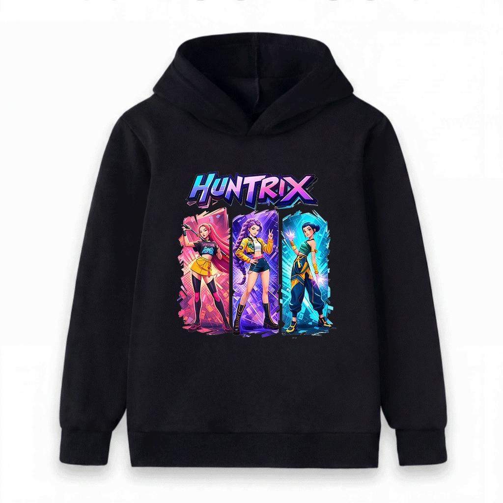 Kids Boys Girls Hoodie Cool Anime Character Printed Long Sleeve Casual Pullover Sweatshirt For Youth Daily Wear