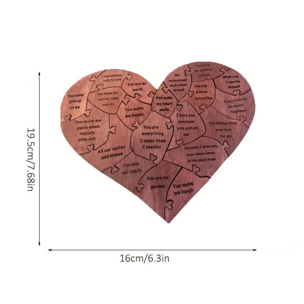 20 Gründe, warum ich dich liebe Geschenk, Valentinstag Romantische Herz-Puzzle-Box für Freundin, Freund, Frau, Ehemann, Ich liebe dich Mama, Beziehungsgeschenke