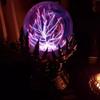 Glowing Deluxe Cellular Crystal Ball Luminous Witch Skull Hand Witch Glowing Plasma Light Spooky Serve Electrostatic Ball D P7X0