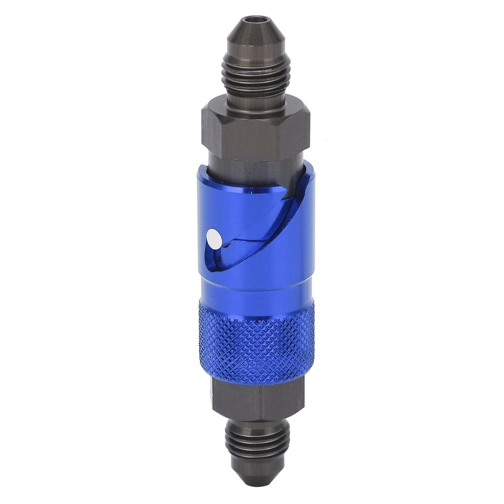 KIMISS Brake Line Quick Release Connection Adapter Aluminum Alloy Fitting for Fuel Fluid Hose (Blue)