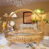 Europäischer Stil Goldene Obstschale Retro Luxus Obstschale Hotel Bankett Schreibtisch Dekoration Obstschale Ovale Form Rechteckige Form