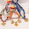Printing Sweet Pendant Necklace Ethnic Style Bag Accessories Vintage Colorful Headscarf  Gift