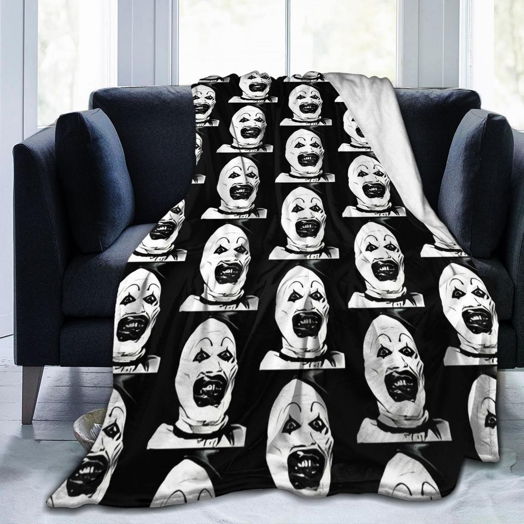 Art The Clown Terrifier Flannel Blanket Horror Movie Funny Throw Blanket For Home 200X150Cm Quilt