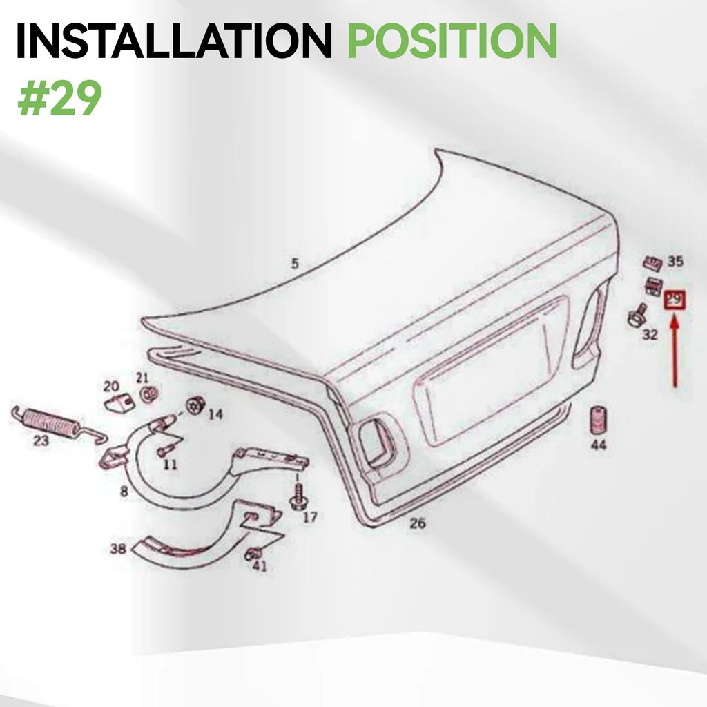 4 Stück Für Mercedes-Benz W124 A124 C124 Kofferraumdeckel Anschlagpuffer Stopper Kotflügel Hinten Anschlag 1247580044 1247580144