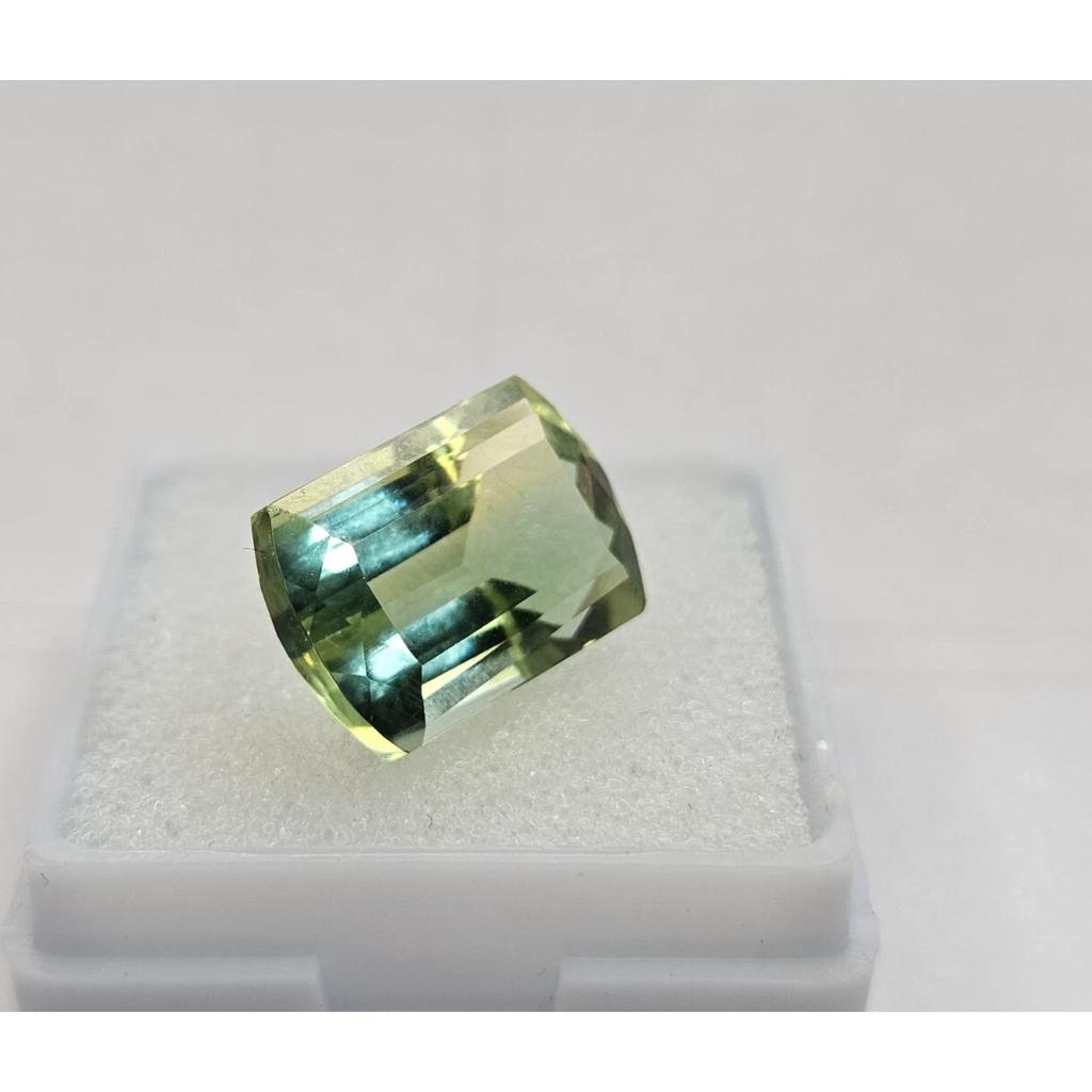9-10 Ct Natural Bi-Color Tourmaline Cushion Cut Beautiful Certified Gemstone