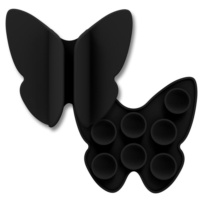 Suction Cup Silicone Phone Lipstick Holder Anti Loss Butterfly Shape Lip Gloss Phone Case Multifunctional Lipstick Phone Holder