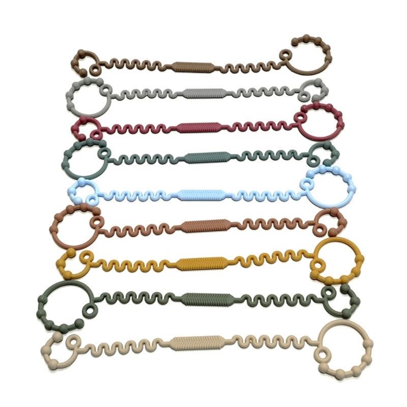 Vielseitiger Flaschenhalter für Beißringe mit Silikonband – Praktische und zuverlässige Befestigungsmöglichkeit für Beißringe am Kinderwagen oder Hochstuhl