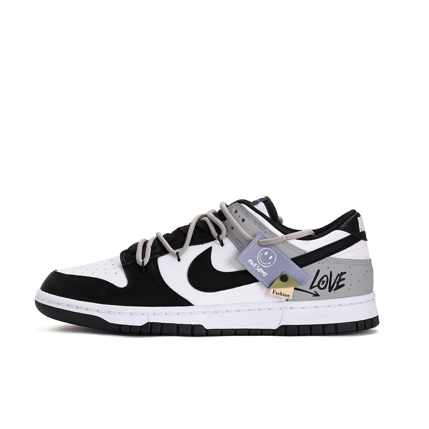 

Nike Dunk Coverage Slip Resistant Abrasion Resistant Low top Skateboard Shoes Unisex Black Gray HF5441-100(Team59-) 45