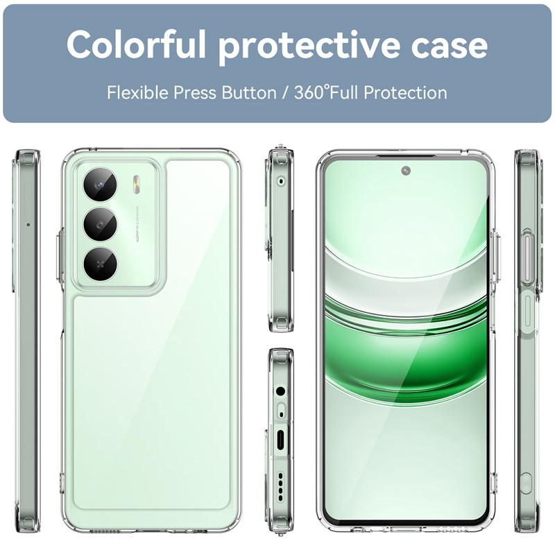 For Realme 14X Global Case Realme 14X Global Cover Bumper Shockproof Clear PC + Silicon Protective Phone Cover Realme 14X Global
