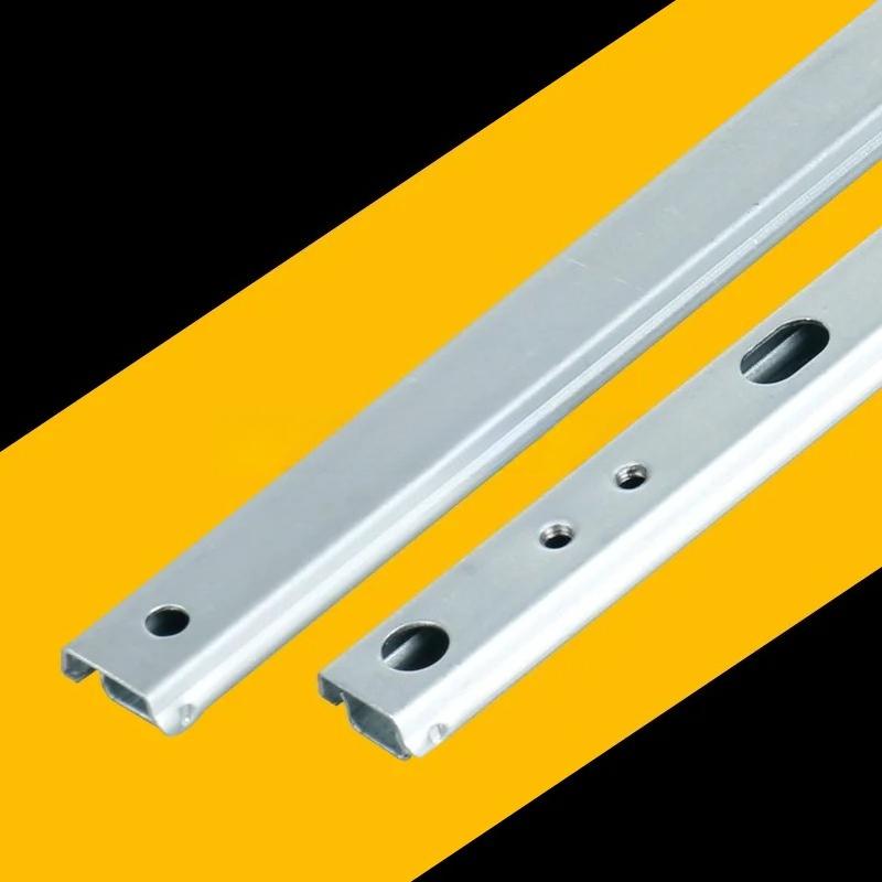 1 Pair 17mm Wide Steel Ball Bearing Drawer Slide-Two-Segment Ball Rail for Furniture/Drawer(Durable, Smooth Operation, Foldable)