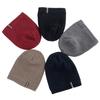 New Unisex Winter Hats For Men & Women Warm Ski Beanie Hat Letter Label Decor Thermal Lined Knitted Hat