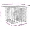 VidaXL Table de jardin Gabion Design 100x102x72 cm Bois massif Douglas 834369