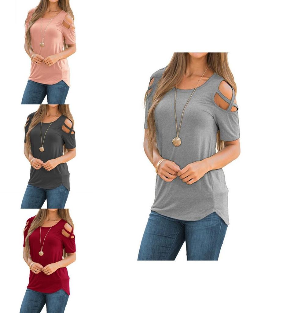 Hochwertige Sommer Damen Träger-Bluse mit Cold Shoulder für stilvollen Komfort