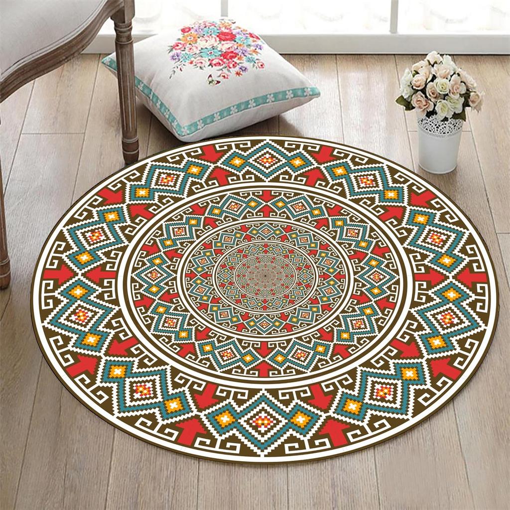 Mandala,Mandala Rug,Mandala Round Rug,Round Rug,Mandala Pattern Round,Popular ,Themed Rug,Living Room,Home Decor,Gift For Her,Non Slip Rug