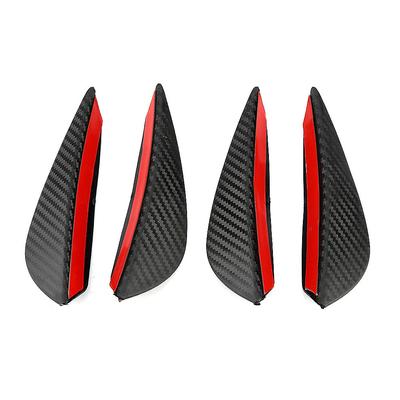 Bumper Lip Front Bumper Wind Splitter Trim Kit Carbon 4 Piece Self Adhesive Fits Most Cars