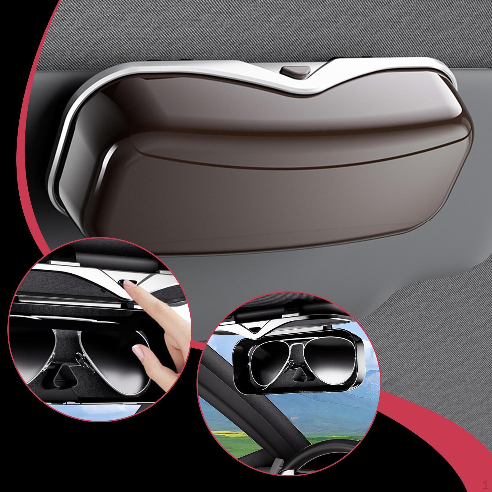 

Автомобильный солнцезащитный козырек держатель для солнцезащитных очков футляр для очков удобный зажим контейнер жесткий мужской женский Brown