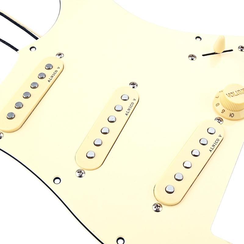 Loaded Prewired Pickguard 11 Holes Electric Guitar Single-Coil Pickup Pickguard Prewired Scratch Plate Replacement