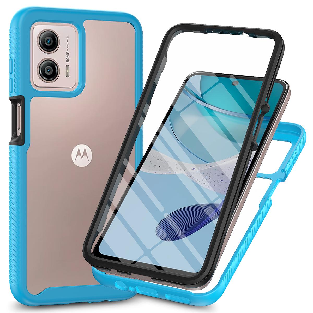 

For Moto G53 Shockproof Clear Case Built in Screen Protector Full Body Rugged Defender Cover for Motorola G53 Case, G53 5G Cases For Moto G53&Case & Screen Protector