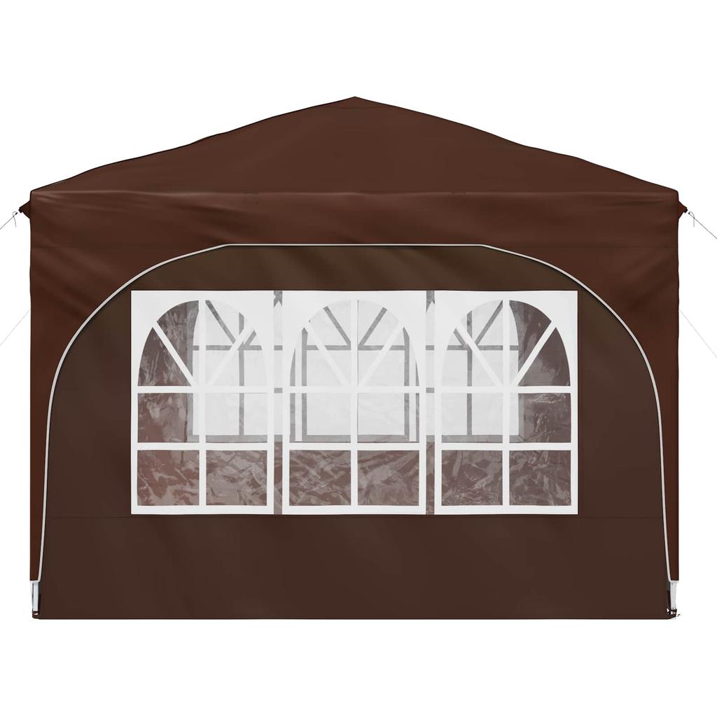 Pop Up Party Tent 290 X 290 X 245 Cm Brown