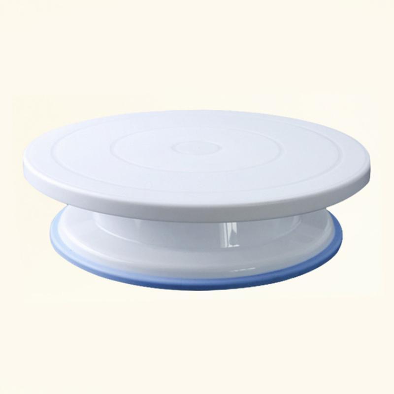 Plastic Cake Decorating Turntable Non Slip Base Smooth Rotation Perfect For Home Baking Pastry Making