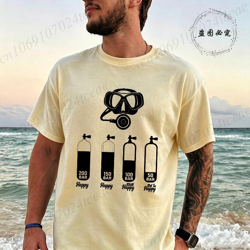 Summer New Style Fashion Unisexs Tshirt Scuba Diving Print Design Unisexs Trendy Shirt Tops Funny Tee Shirts Gifts For Scuba Divers