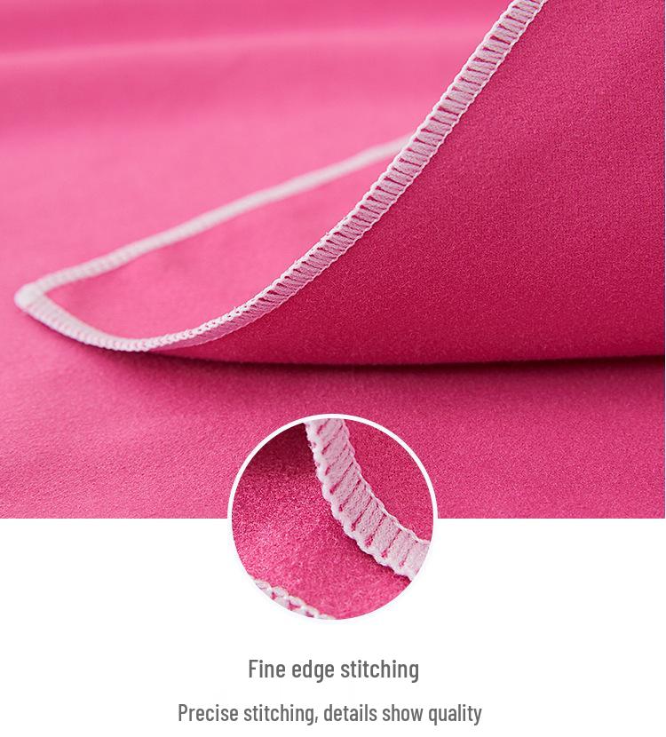 Quick-Drying Double-Sided Fleece Towel - Lightweight, Solid Color for Beach, Bath, or Sports.