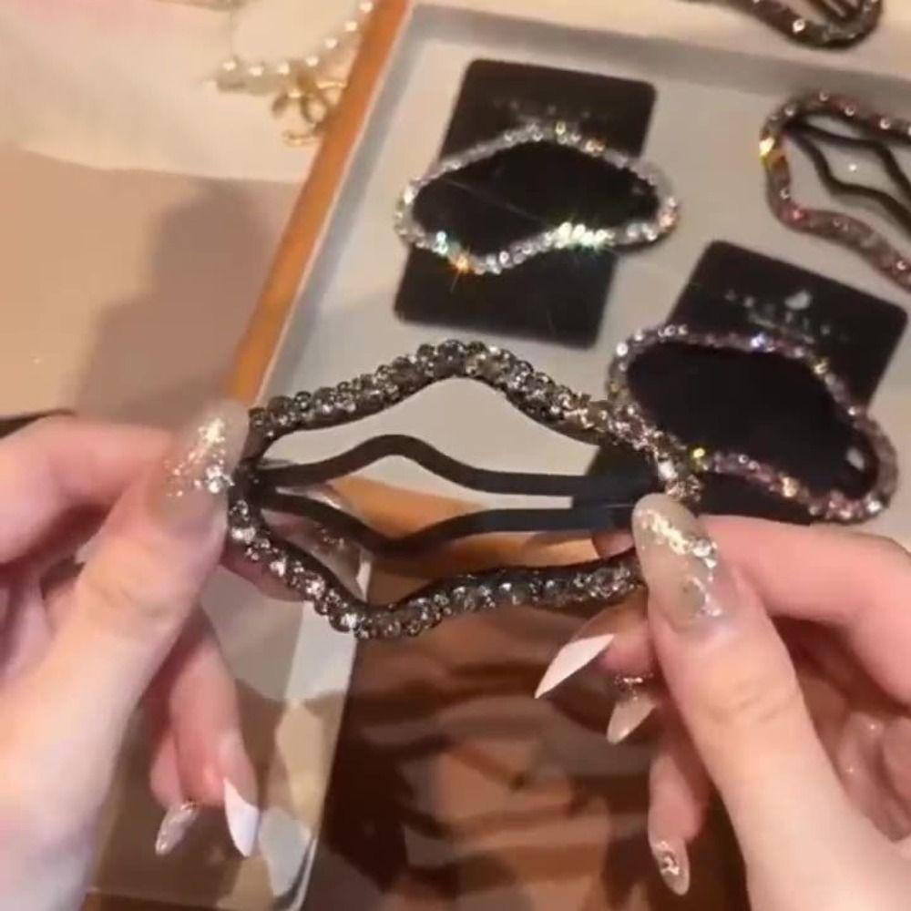 

Hairstyle Decorations BB Clip Headband Shiny Hairpins New Style Barrettes for Girls сірий