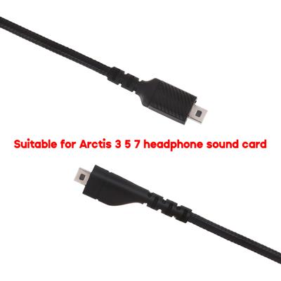 Ersatz-Soundkarten-Audiokabel-Verlängerungskabel Geflochtenes USB-Kabel für Arctis 3 5 7 Gaming-Kopfhörer-Zubehör