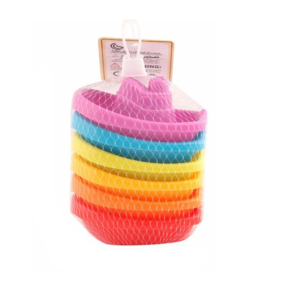 

Building Block Stacking Ring Tower Cartoon Bear Stacking Cup Children Gift style A