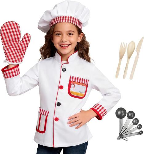 Chef Costume For Boys And Girls, Cooking Set, Halloween, 1