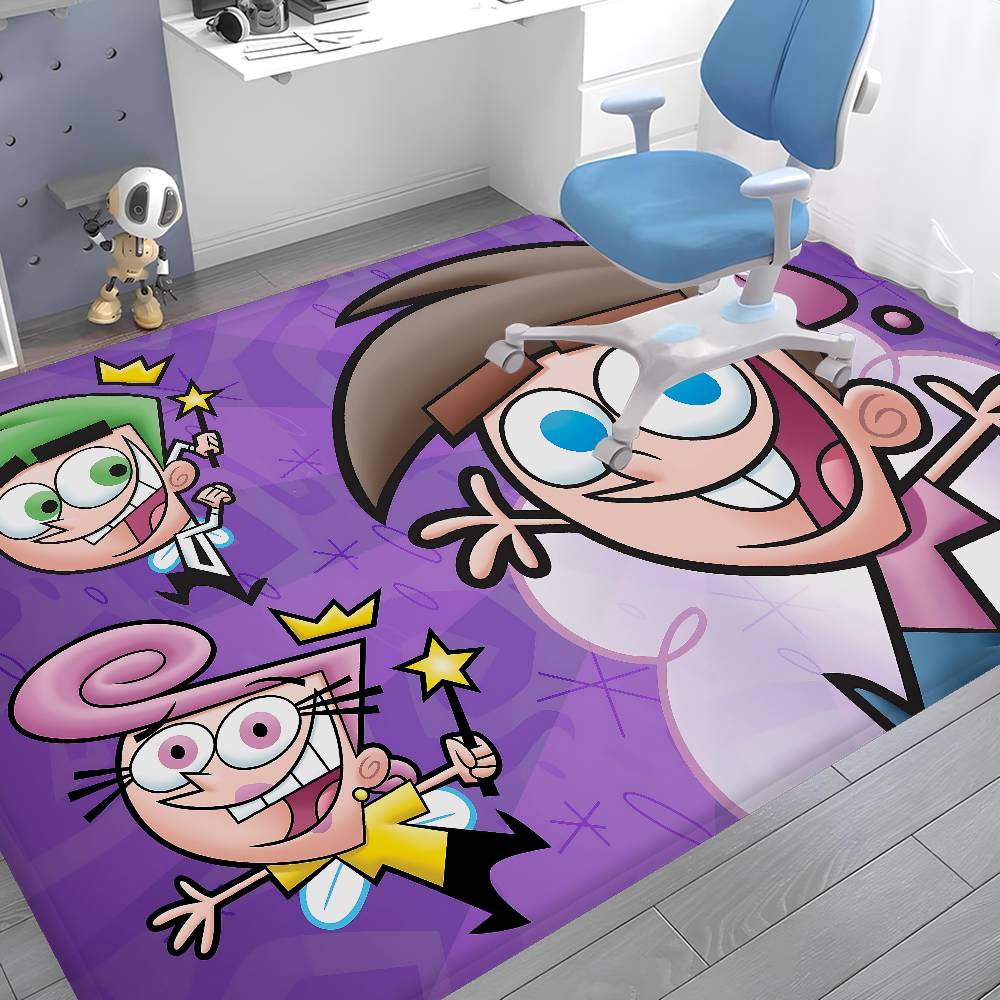 Cartoon The F-Fairly O-OddParents Entrance Door Mat Washable Non-Slip Living Room Sofa Chairs Area Mat Kitchen Welcome Doormat